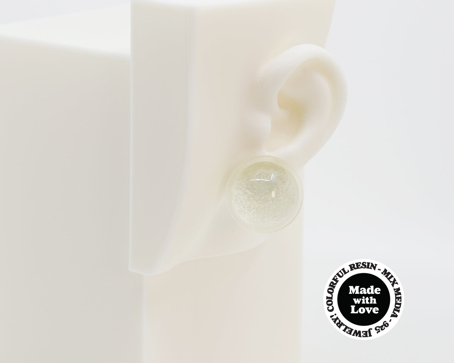 Asymmetrical Resin Earrings #A016