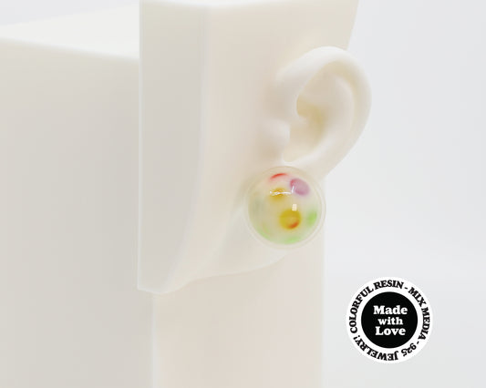 Asymmetrical Resin Earrings #A020