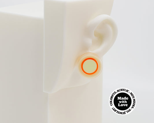 Asymmetrical Concentric Circle #A002 Earrings