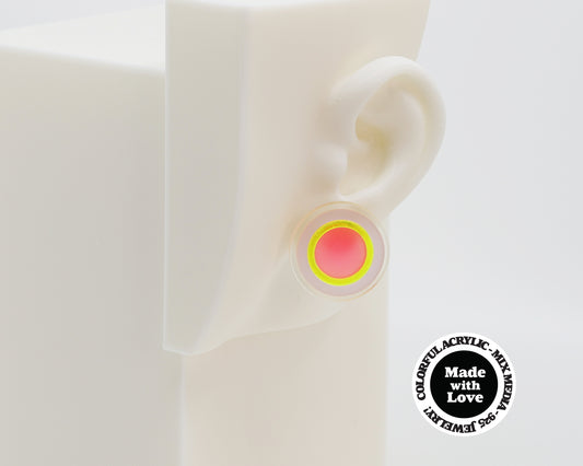 Asymmetrical Concentric Circle #A008 Earrings