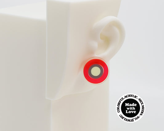 Asymmetrical Concentric Circle #A011 Earrings