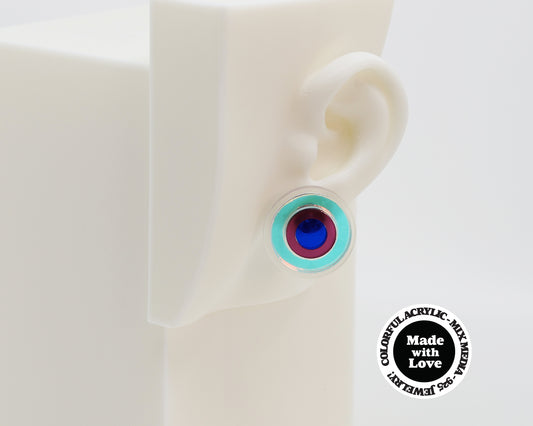 Asymmetrical Concentric Circle #A019 Earrings