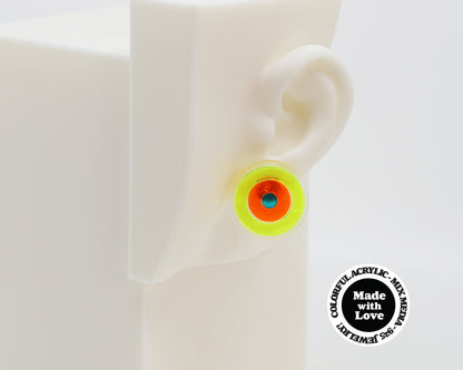 Asymmetrical Concentric Circle #A023 Earrings