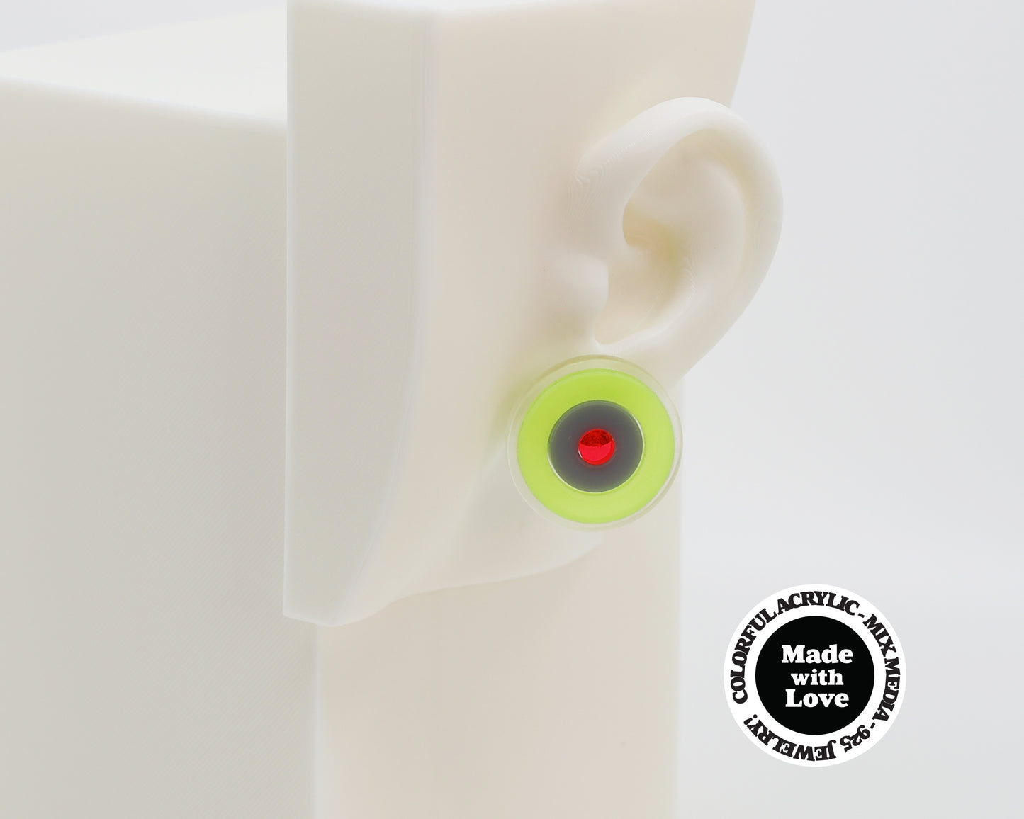 Asymmetrical Concentric Circle #A026 Earrings