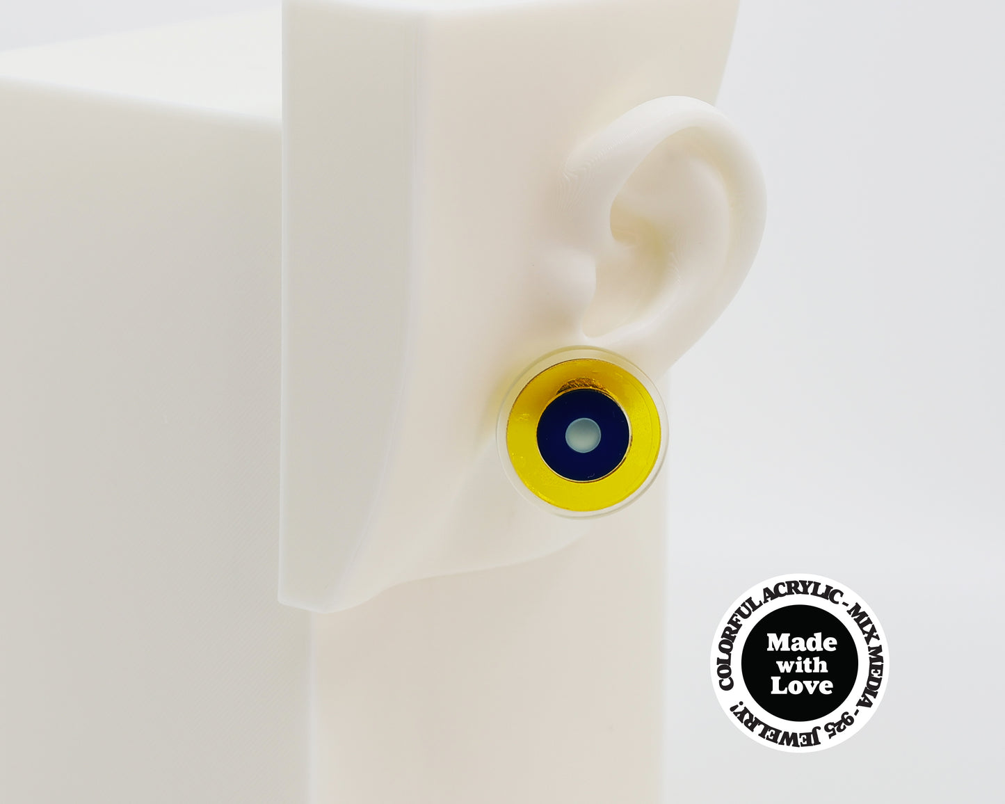 Asymmetrical Concentric Circle #A026 Earrings