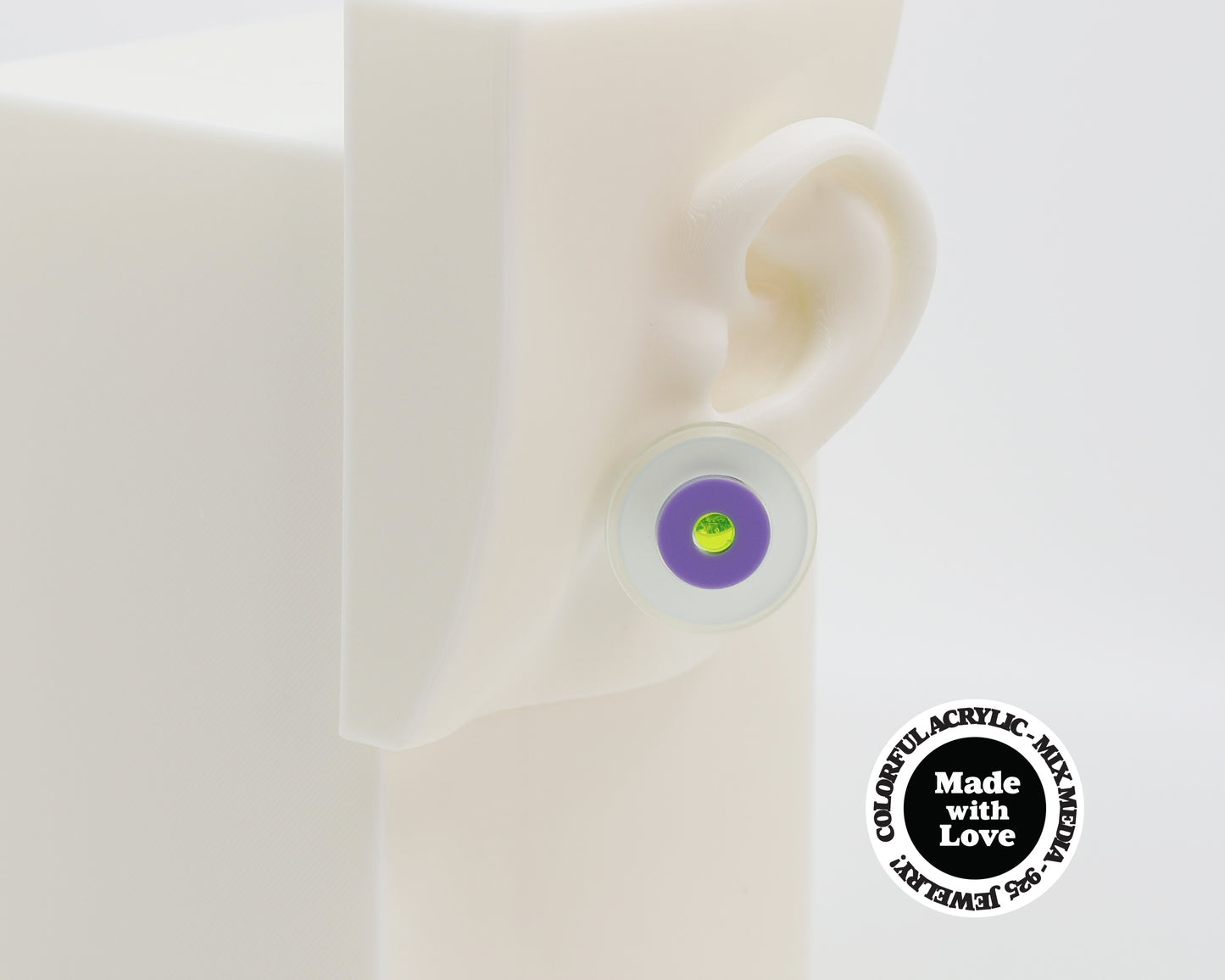 Asymmetrical Concentric Circle #A027 Earrings