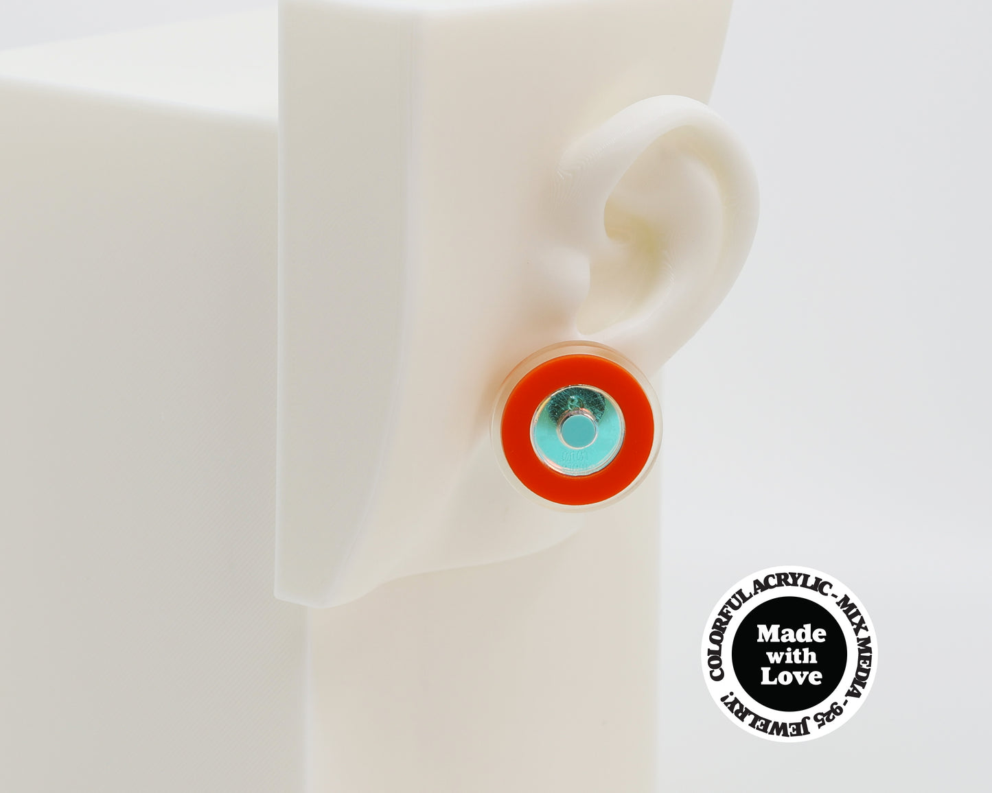 Asymmetrical Concentric Circle #A027 Earrings