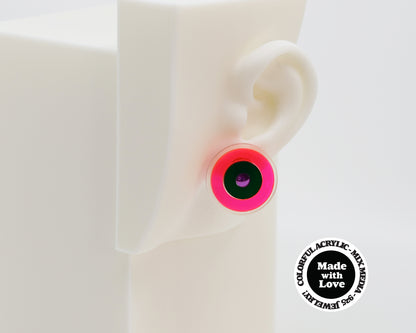 Asymmetrical Concentric Circle #A028 Earrings