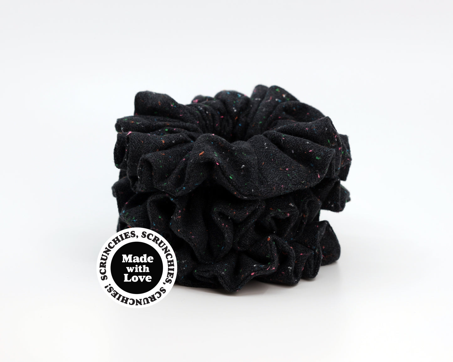 Scrunchie Black Speckled