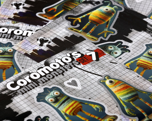 Coromoto's Mini Monster Factory Stickers Set #007