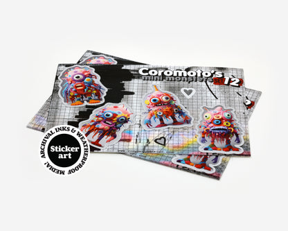 Coromoto's Mini Monster Factory Stickers Set #012