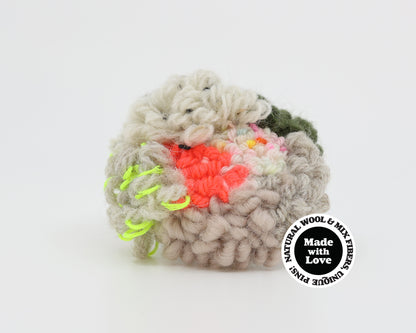 Wool & Mix Fiber Pin Brooch #003