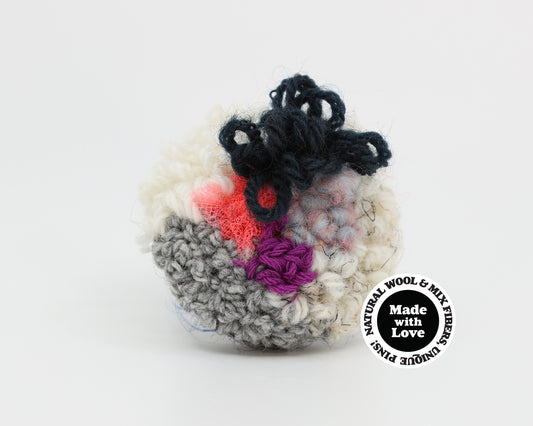 Wool & Mix Fiber Pin Brooch #008