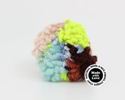 Wool & Mix Fiber Pin Brooch #011