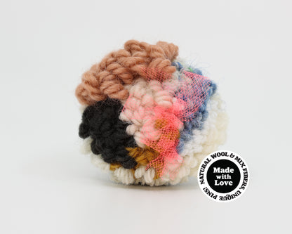 Wool & Mix Fiber Pin Brooch #014