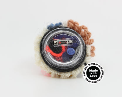 Wool & Mix Fiber Pin Brooch #014