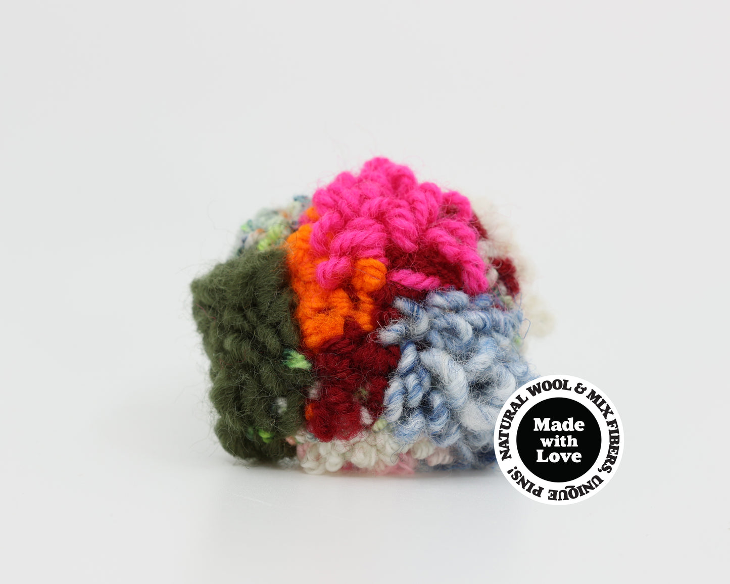 Wool & Mix Fiber Pin Brooch #015