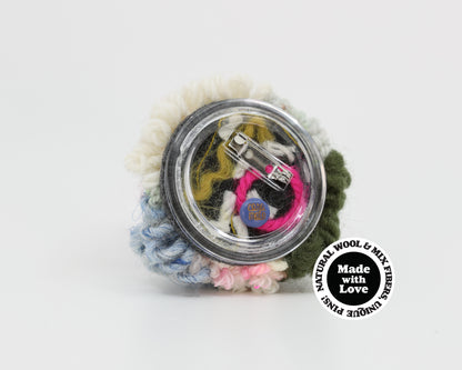 Wool & Mix Fiber Pin Brooch #015